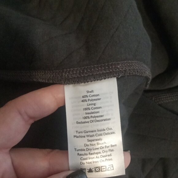 Eddie Bauer Men's Charcoal Quilted Long Sleeve Shirt Size Medium Fall2024 - Picture 6 of 10